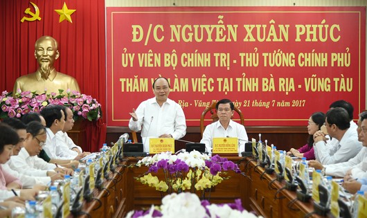 Lời tâm huyết của Thủ tướng với lãnh đạo chủ chốt Bà Rịa-Vũng Tàu