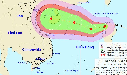 Bão giật cấp 13 - 15 tiến vào vùng biển Việt Nam