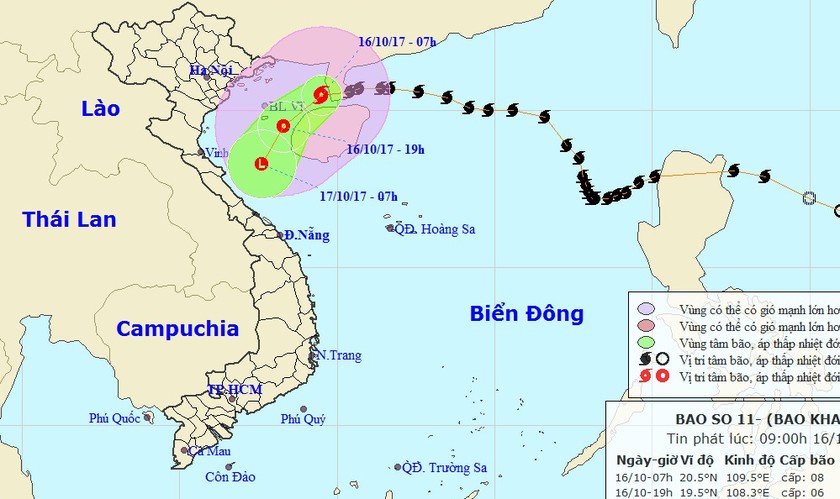 Bão gần bờ, gió giật cấp 11, đất liền mưa lớn