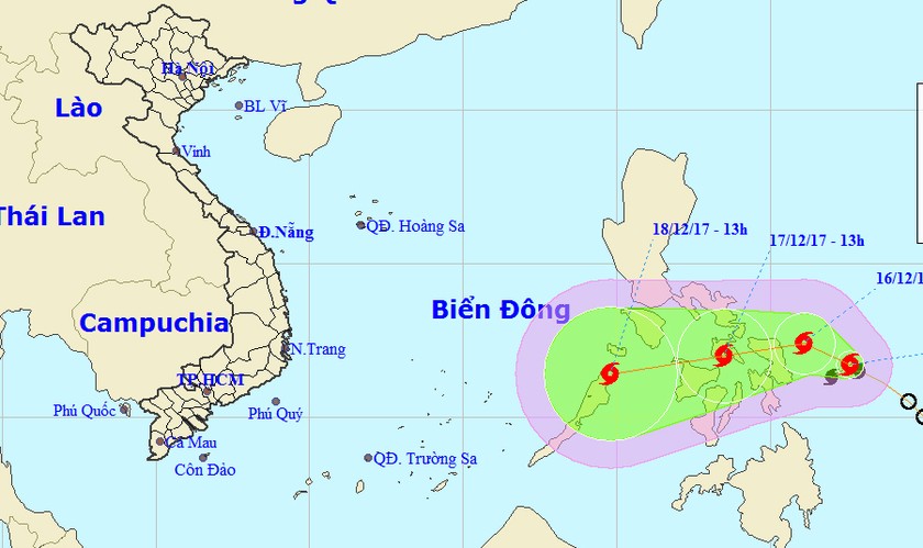 Bão Kai-tak tăng cấp giật, khả năng chuyển hướng