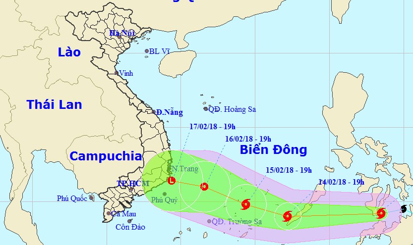 Bão vẫn di chuyển nhanh, sẽ suy yếu thành áp thấp nhiệt đới trên biển