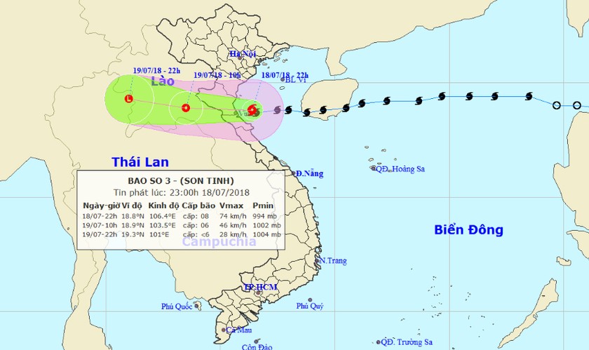 Đêm nay, bão giật cấp 10 hoành hành ven biển Thái Bình - Hà Tĩnh 
