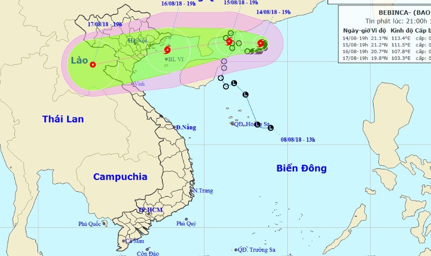 Bão chuyển hướng, có thể đi vào Hải Phòng - Thanh Hóa