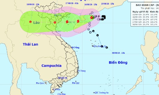 Ngày mai biển động rất mạnh, nhiều tỉnh mưa to do ảnh hưởng bão