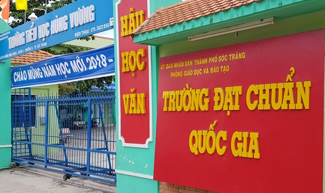 Trường Tiểu học Hùng Vương nơi ông Lâm Văn Hải làm Hiệu trưởng.