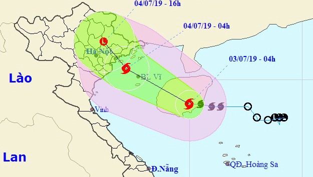 Bão khả năng mạnh thêm, hướng đổ bộ Quảng Ninh đến Nam Định