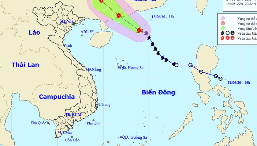 Bão giật cấp 11 gần Hoàng Sa, miền Bắc mưa giông lớn đến đầu tuần