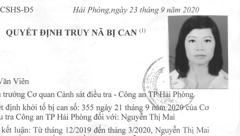 Nữ giám đốc Hải Phỏng chiếm đoạt 300 tỷ đồng rồi bỏ trốn