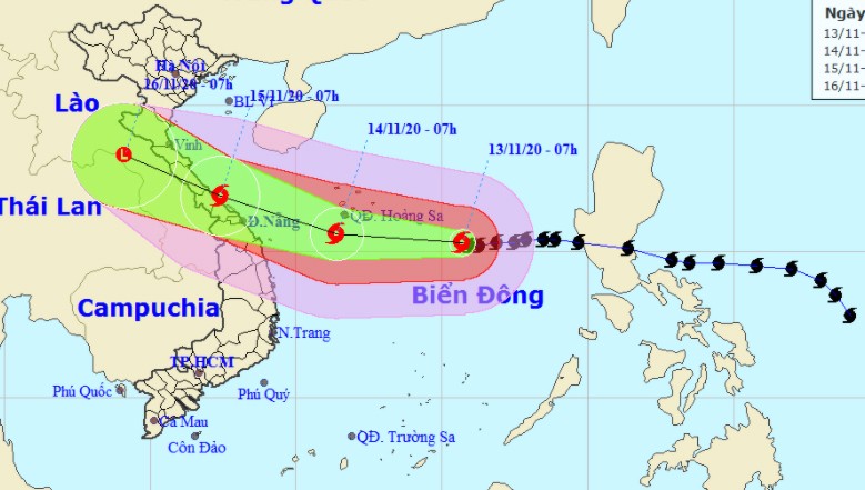 Bão gần đến Hoàng Sa, vùng biển Hà Tĩnh - Quảng Ngãi động rất mạnh, đất liền sẽ mưa to 