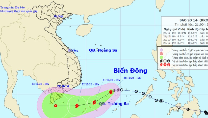 Bão giật cấp 10 trên Biển Đông, đề phòng sóng cao 7-8m