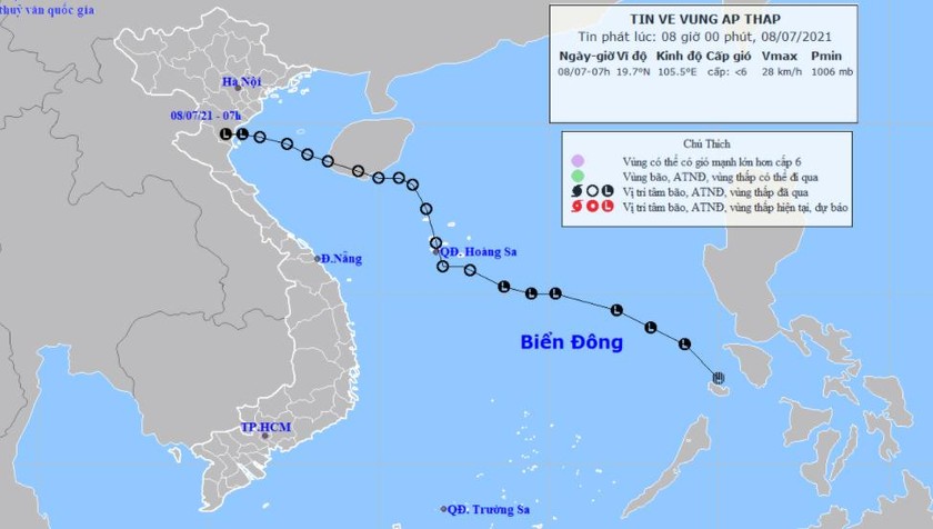 Áp thấp còn ảnh hưởng thế nào tới Hà Nội và các tỉnh/thành khác?