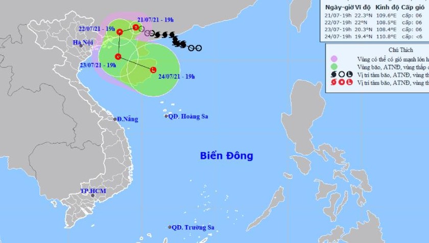 Mưa to đến rất to ở Bắc Bộ và Bắc Trung Bộ do áp thấp nhiệt đới