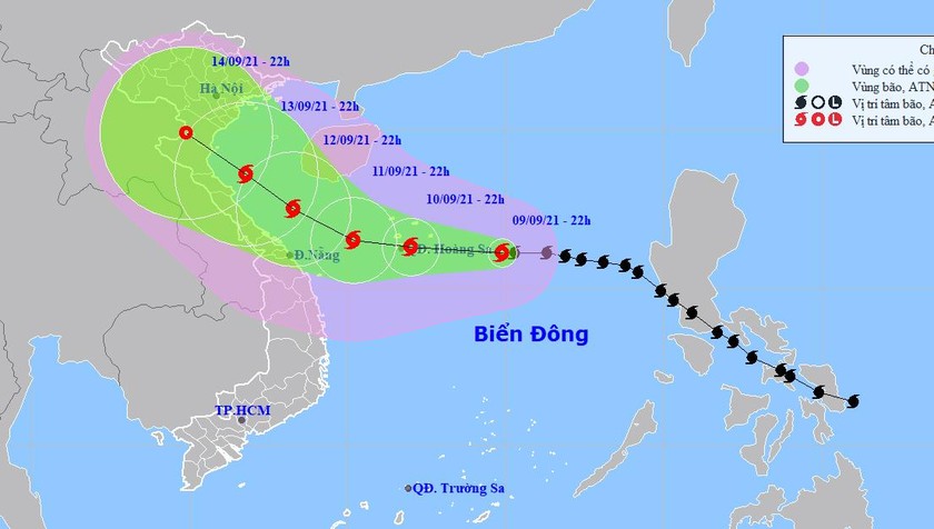 Bão giật cấp 13 tràn qua Hoàng Sa, vùng ảnh hưởng có thể từ Trung Trung bộ tới Bắc bộ