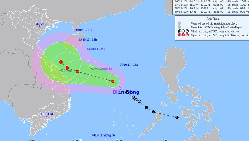 Áp thấp nhiệt đới mạnh lên, đề phòng mưa lớn từ Bắc Tây Nguyên ra Bắc Bộ