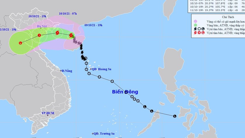 Bão đang hoành hành Vịnh Bắc Bộ, ngày mai đi vào đồng bằng Bắc Bộ và Thanh Hóa