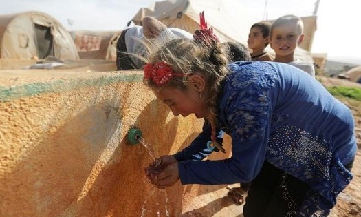 Trẻ em Syria tại trại di tản Teh ở Idlib, Syria, ngày 5/5/2021. (Ảnh minh họa: Reuters)