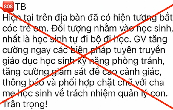 Làm rõ đối tượng lan truyền tin giả 'bắt cóc trẻ em' ở quận Hoàng Mai (Hà Nội)