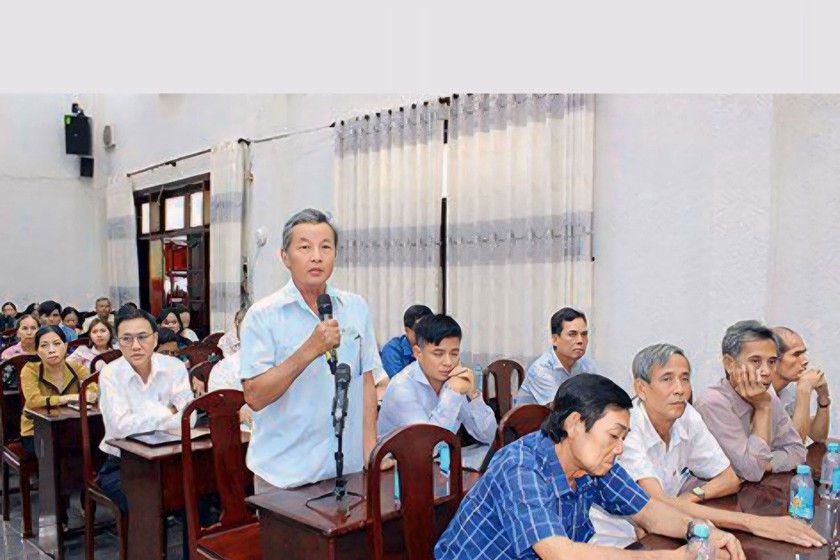 Cử tri huyện Châu Thành A, Hậu Giang có nhiều kiến nghị hay với Đoàn đại biểu Quốc hội. (Ảnh: PV).