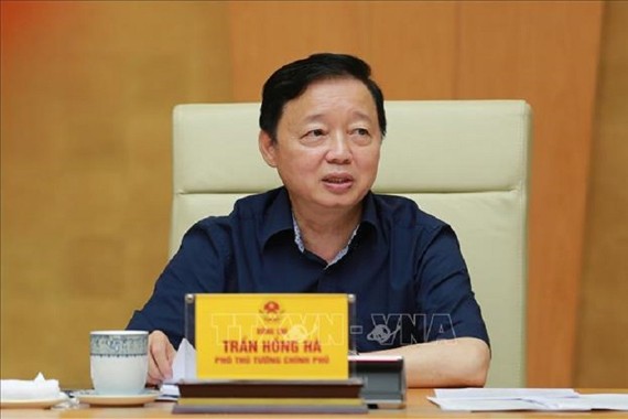 Phó Thủ tướng Trần Hồng Hà phát biểu chỉ đạo tại cuộc họp. Ảnh: TTXVN.
