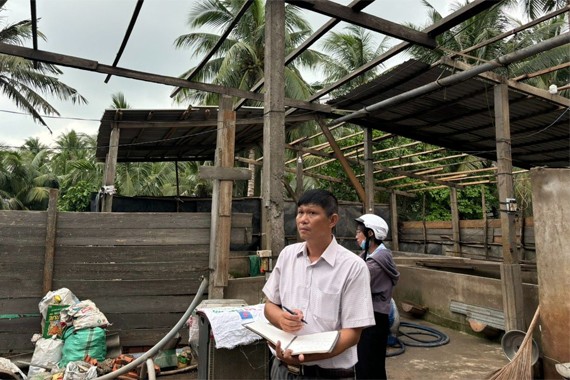 Mưa giông làm thiệt hại 78 căn nhà ở Tiền Giang