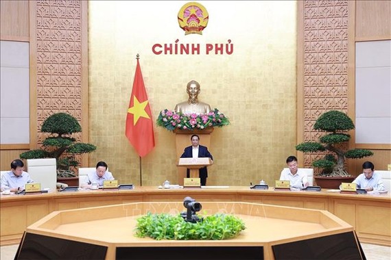 Thủ tướng Phạm Minh Chính chủ trì Phiên họp Chính phủ thường kỳ tháng 7 năm 2024. Ảnh: Dương Giang/TTXVN