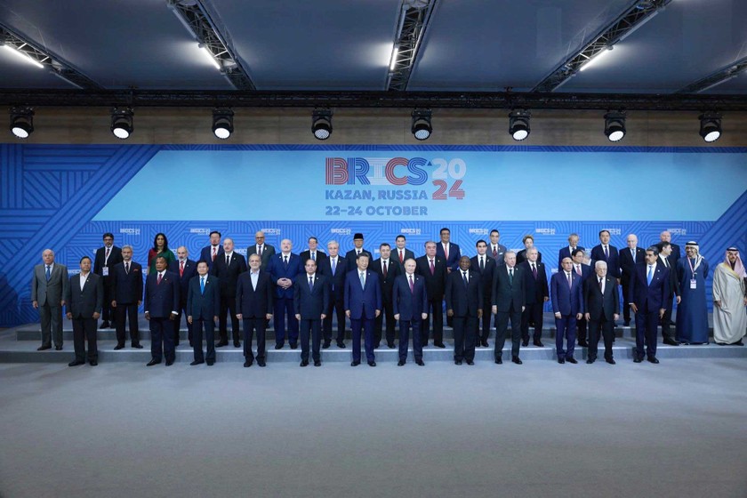 Thủ tướng Phạm Minh Chính và các nhà lãnh đạo các nước dự Hội nghị BRICS mở rộng năm 2024. Ảnh: VGP