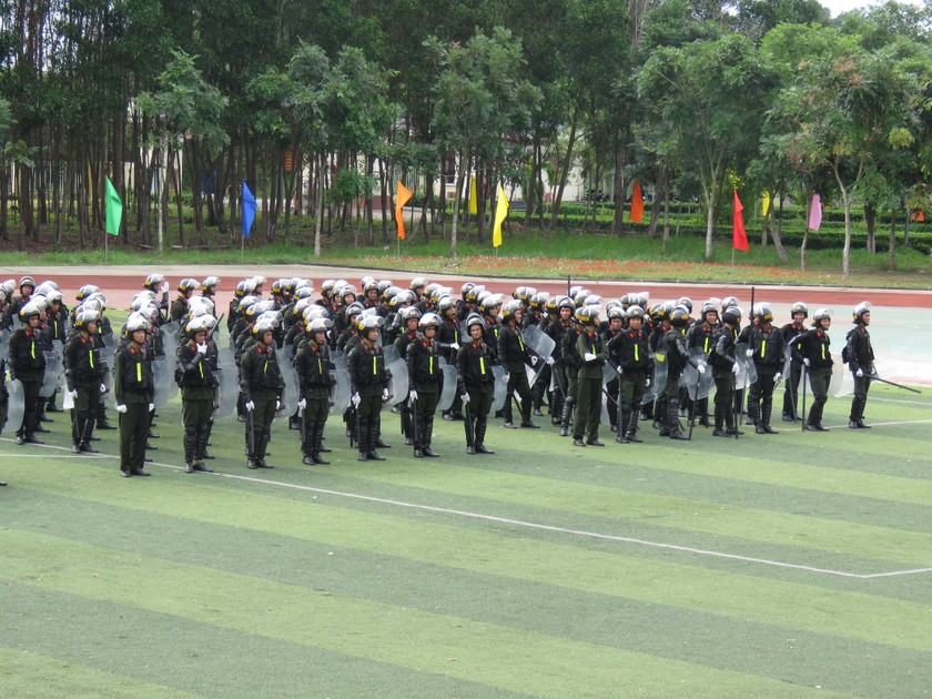 Toàn cảnh lễ bế giảng lớp huấn luyện đầu khóa với học viên thuộc Bộ Công an năm học 2021-2022