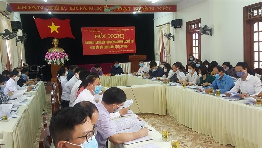 Hải Dương họp hội nghị hỗ trợ người khó khăn do dịch Covid-19