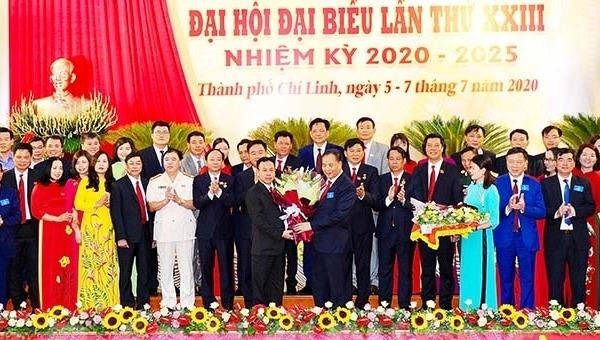 Ông Hoàng Quốc Thưởng tái Bí thư Thành ủy Chí Linh