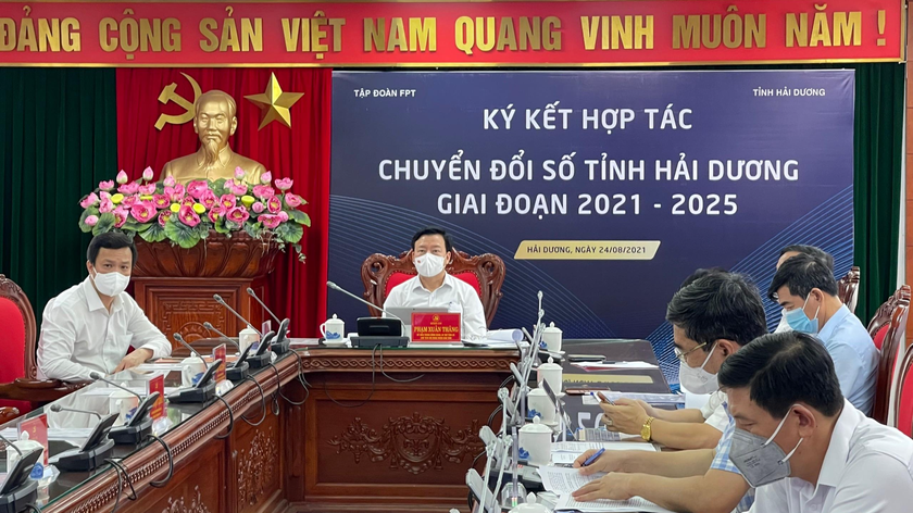 Tỉnh Hải Dương và Tập đoàn FPT ký kết hợp tác chuyển đổi số.