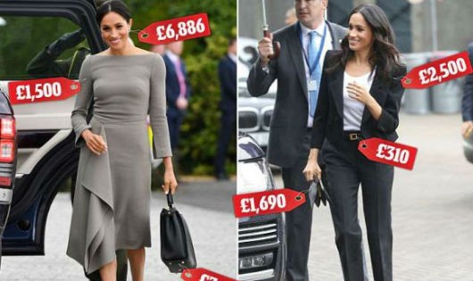 Trong ngày thứ 2 của chuyến công du tới Ireland cùng Hoàng tử Harry, Công nương Meghan Markle đã sử dụng 2 bộ trang phục với 2 phong cách khác nhau.