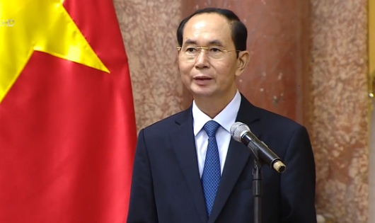Chủ tịch nước Trần Đại Quang phát biểu tại buổi gặp mặt
