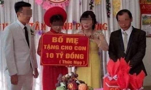 Cha mẹ trao quà cưới 10 tỷ đồng cho con gái xôn xao dư luận