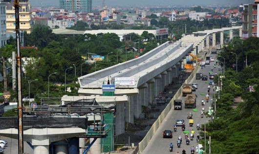 Một đoạn tuyến đường sắt trên cao