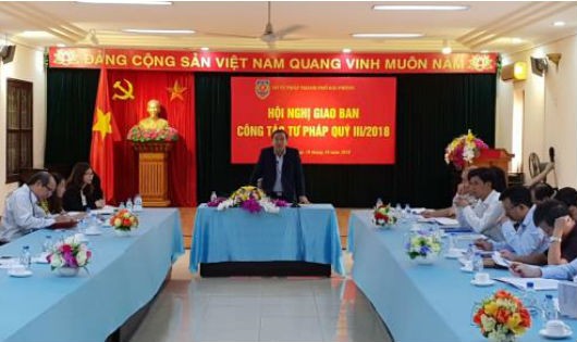 Sở Tư pháp thành phố Hải Phòng tổ chức Hội nghị giao ban công tác tư pháp quý III 