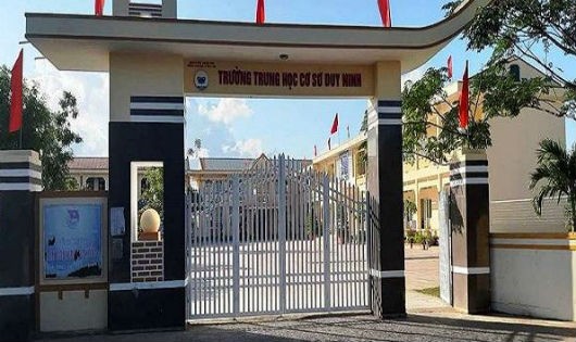 Trường THCS Duy Ninh, nơi xảy ra sự việc học sinh lớp 6 bị cô giáo phạt 231 cái tát.