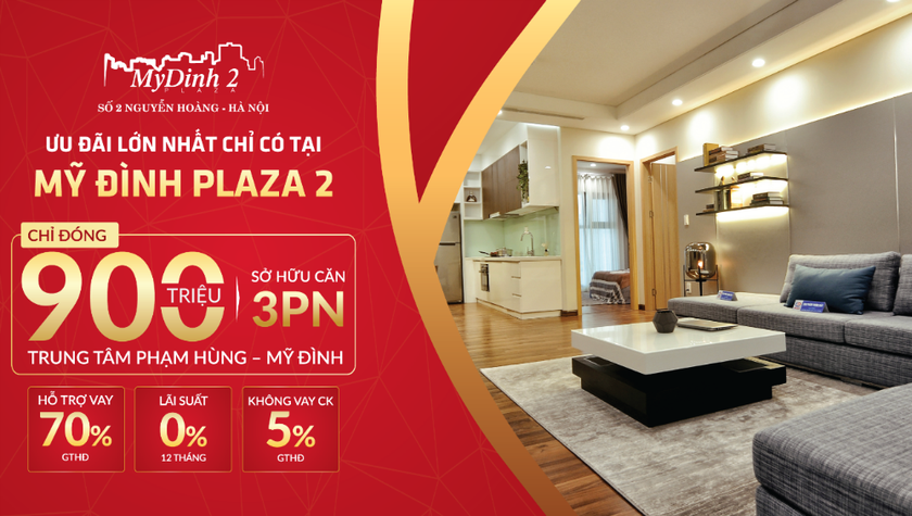 Chính sách ưu đãi hấp dẫn có “1 không 2” tại Mỹ Đình Plaza 2