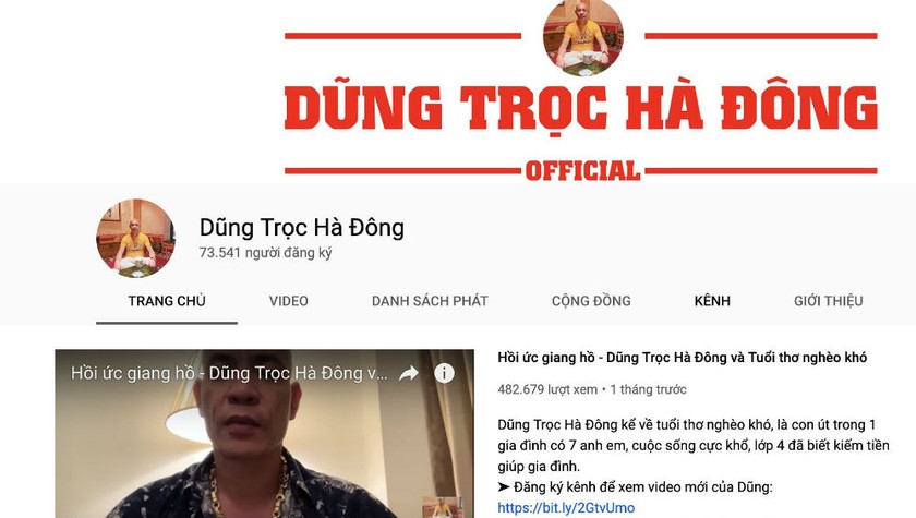 Trang của Dũng Trọc sau khi “đổi mới”