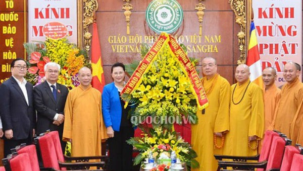 Chủ tịch Quốc hội nêu rõ, GHPG Việt Nam đã làm tốt công tác điều hành Đại lễ Vesak 2019, qua đó nâng cao hình ảnh, vai trò, vị thế của Việt Nam