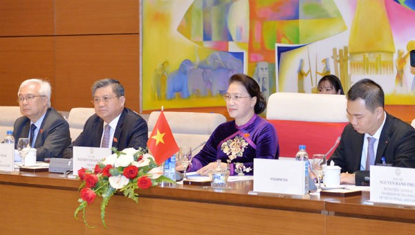 Chủ tịch Quốc hội Nguyễn Thị Kim Ngân tại cuộc hội đàm