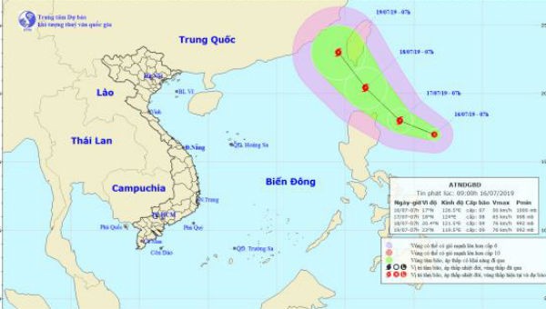 Đường đi của áp thấp nhiệt đới