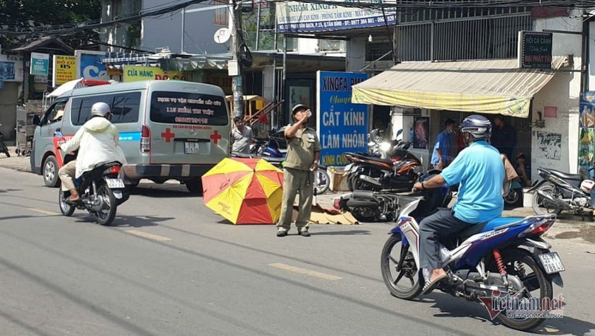 Hiện trường vụ tai nạn. Ảnh Vietnamnet.