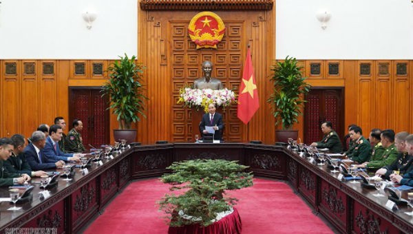 Thủ tướng Nguyễn Xuân Phúc phát biểu tại buổi tiếp