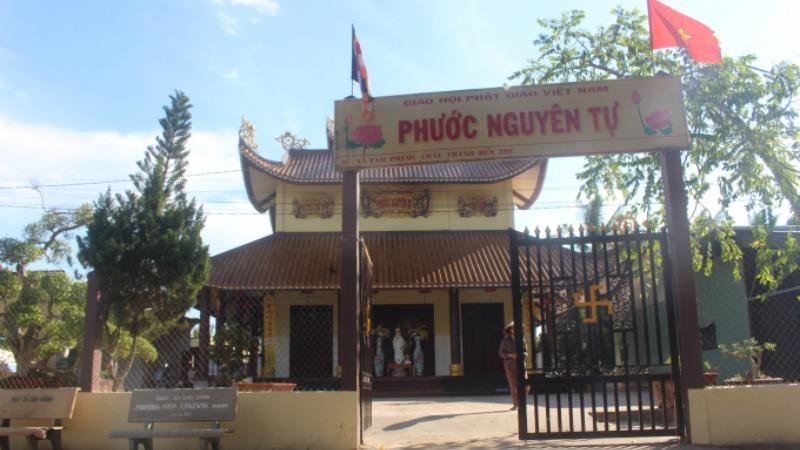 Chùa Phước Nguyên, nơi xảy ra vụ trộm gần 20 lượng vàng.