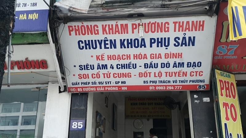 Phòng khám Phương Thanh số 85 đường Giải Phóng, Hà Nội. Ảnh: PV