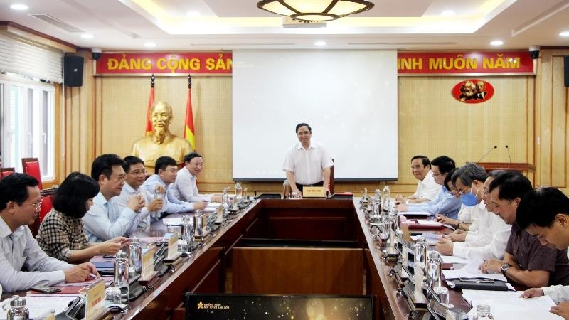 Đồng chí Phạm Minh Chính, Ủy viên Bộ Chính trị, Bí thư Trung ương Đảng, Trưởng Ban Tổ chức Trung ương, kết luận tại buổi làm việc.