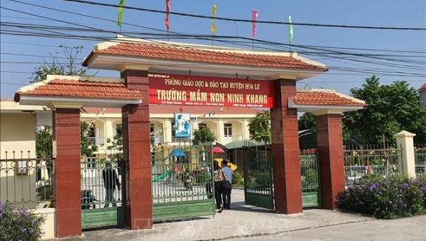 Trường mầm non nơi xảy ra sự việc. Ảnh TTXVN.