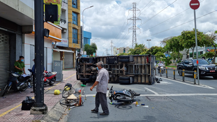 Hiện trường vụ tai nạn.