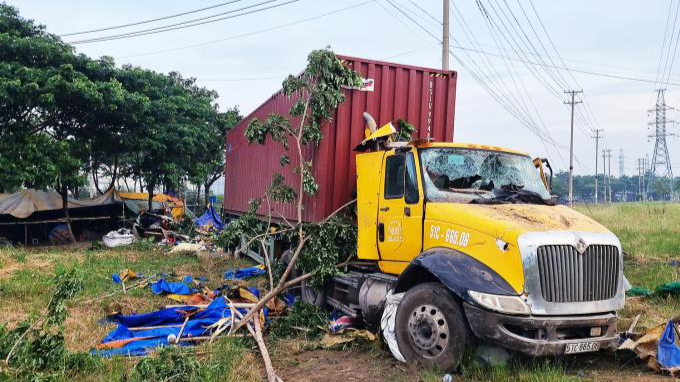 Hiện trường vụ tai nạn.