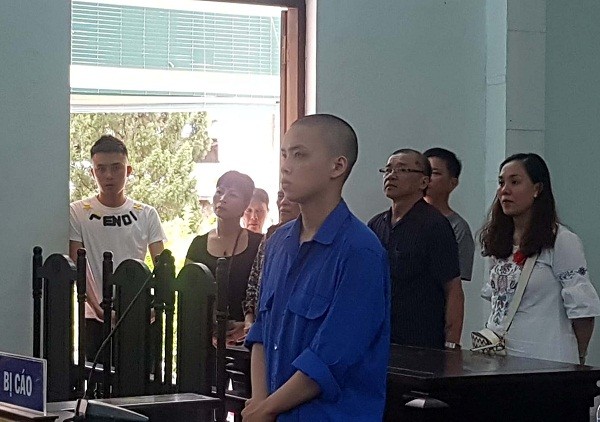 Bị cáo Ngô Hồ Thái Hòa tại phiên tòa xét xử